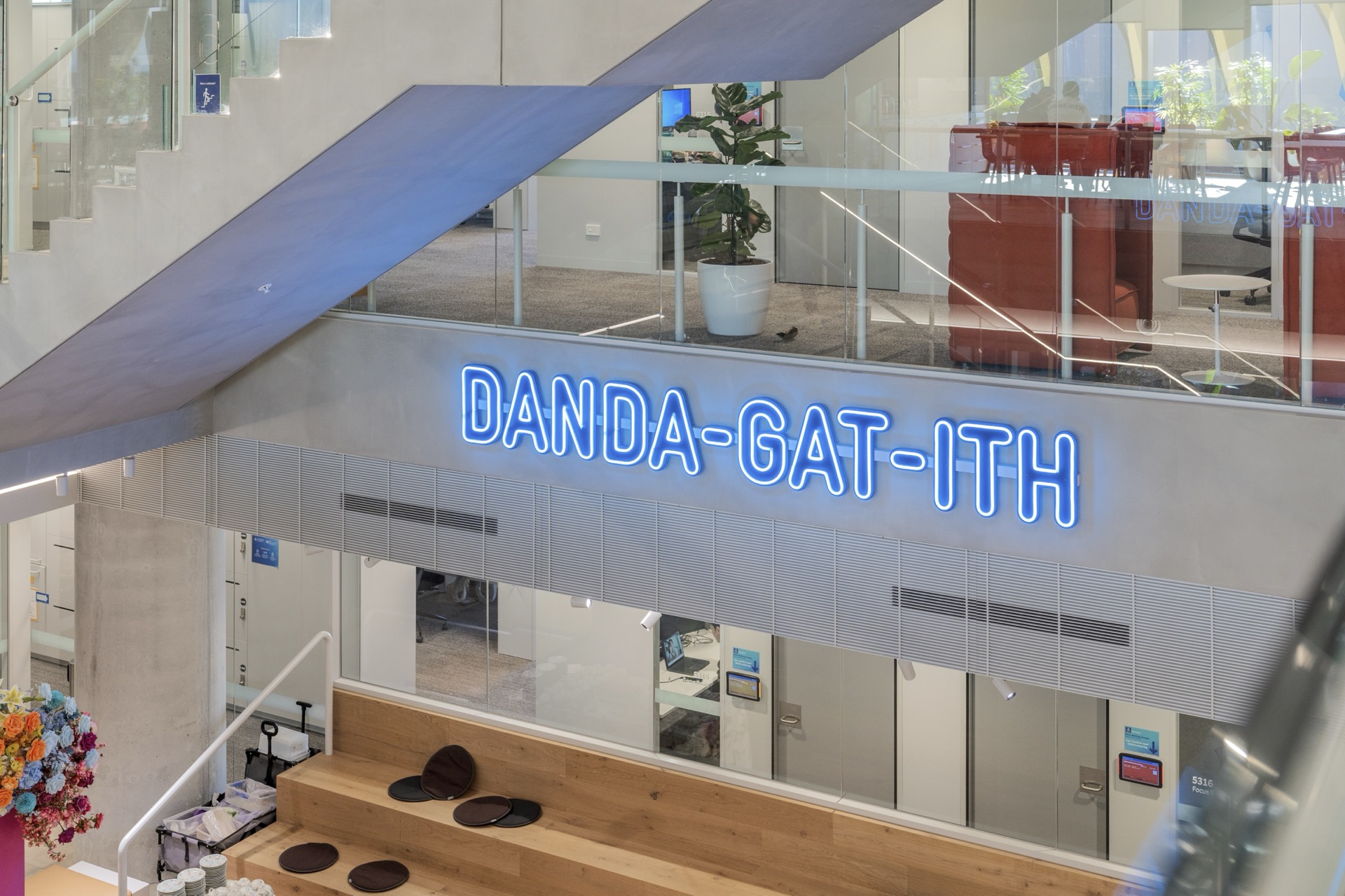 Architectural wayfinding signage in a university environment